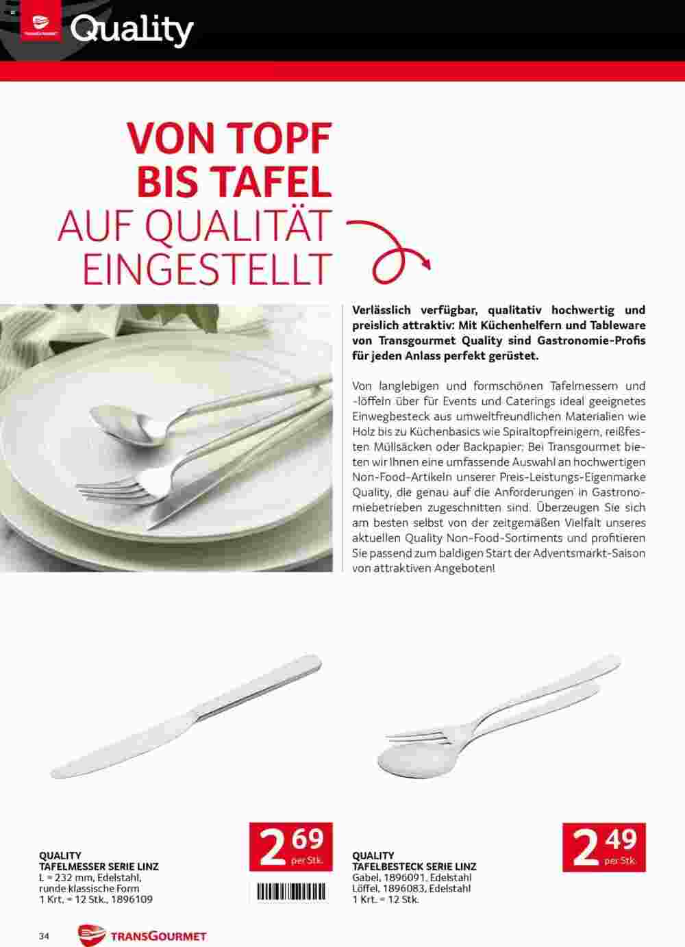 Transgourmet Flugblatt (ab 23.09.2024) - Angebote und Prospekt - Seite 34