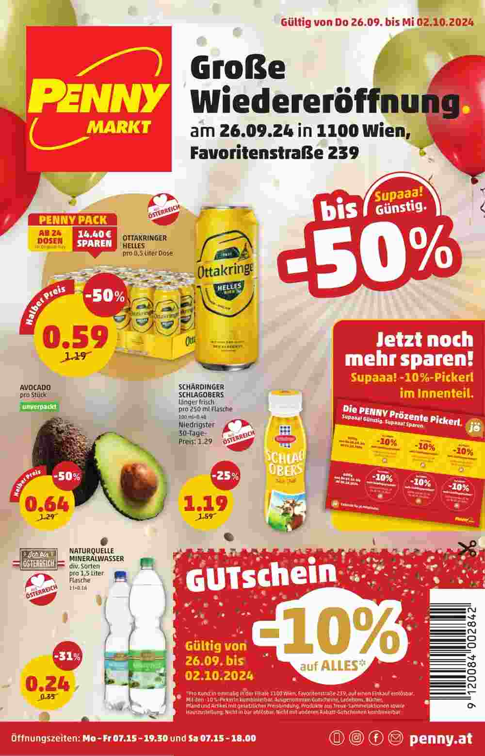 PENNY Flugblatt (ab 26.09.2024) - Angebote und Prospekt - Seite 1