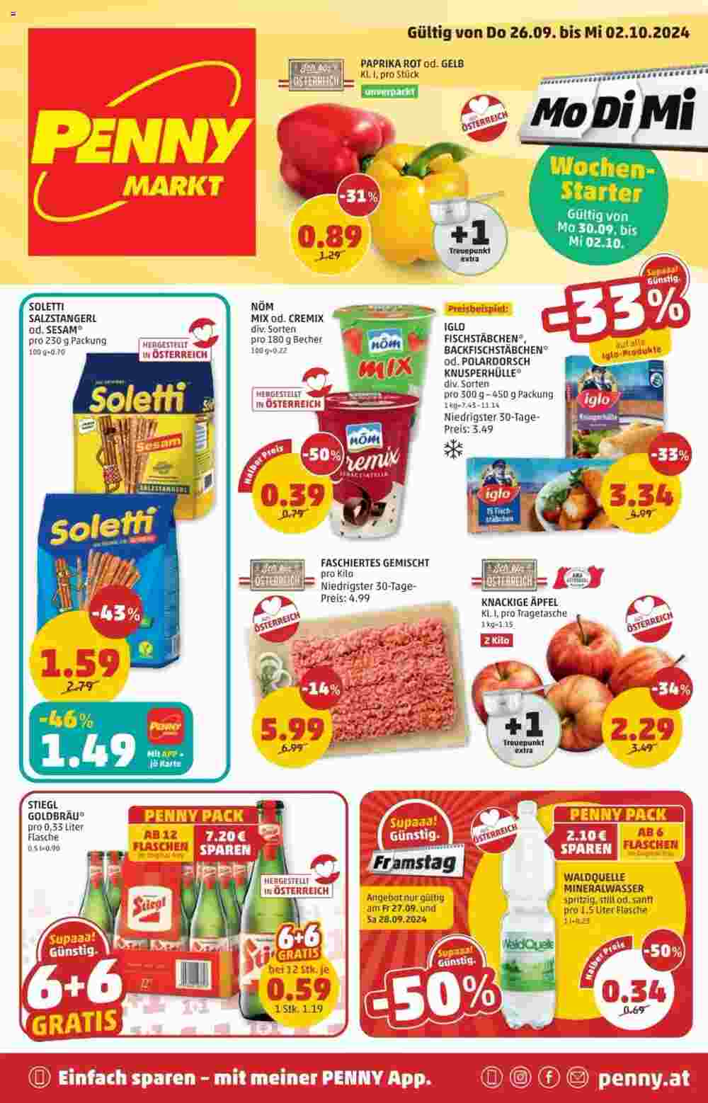 PENNY Flugblatt (ab 26.09.2024) - Angebote und Prospekt - Seite 1