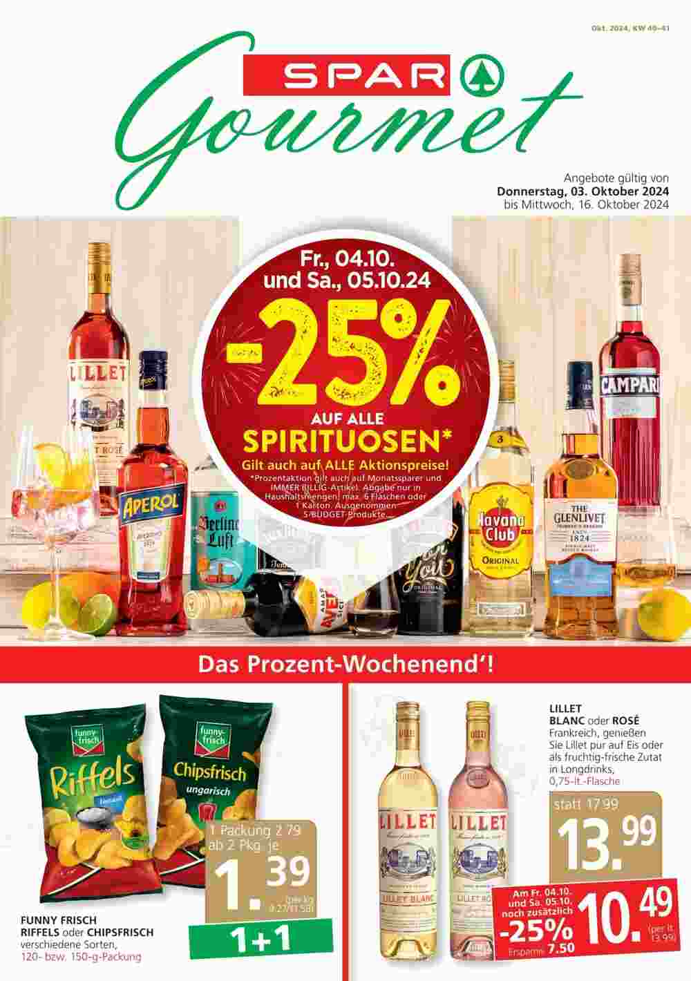 SPAR Gourmet Flugblatt (ab 03.10.2024) - Angebote und Prospekt - Seite 1