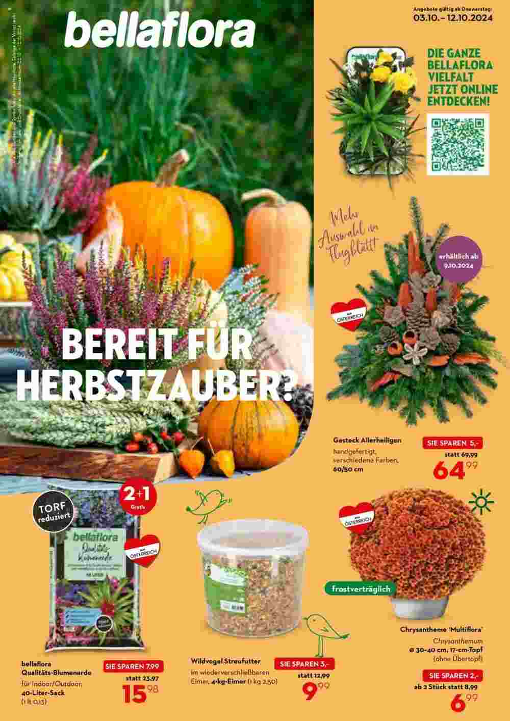 Bellaflora Flugblatt (ab 03.10.2024) - Angebote und Prospekt - Seite 1