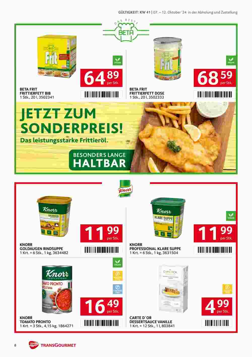 Transgourmet Flugblatt (ab 07.10.2024) - Angebote und Prospekt - Seite 8