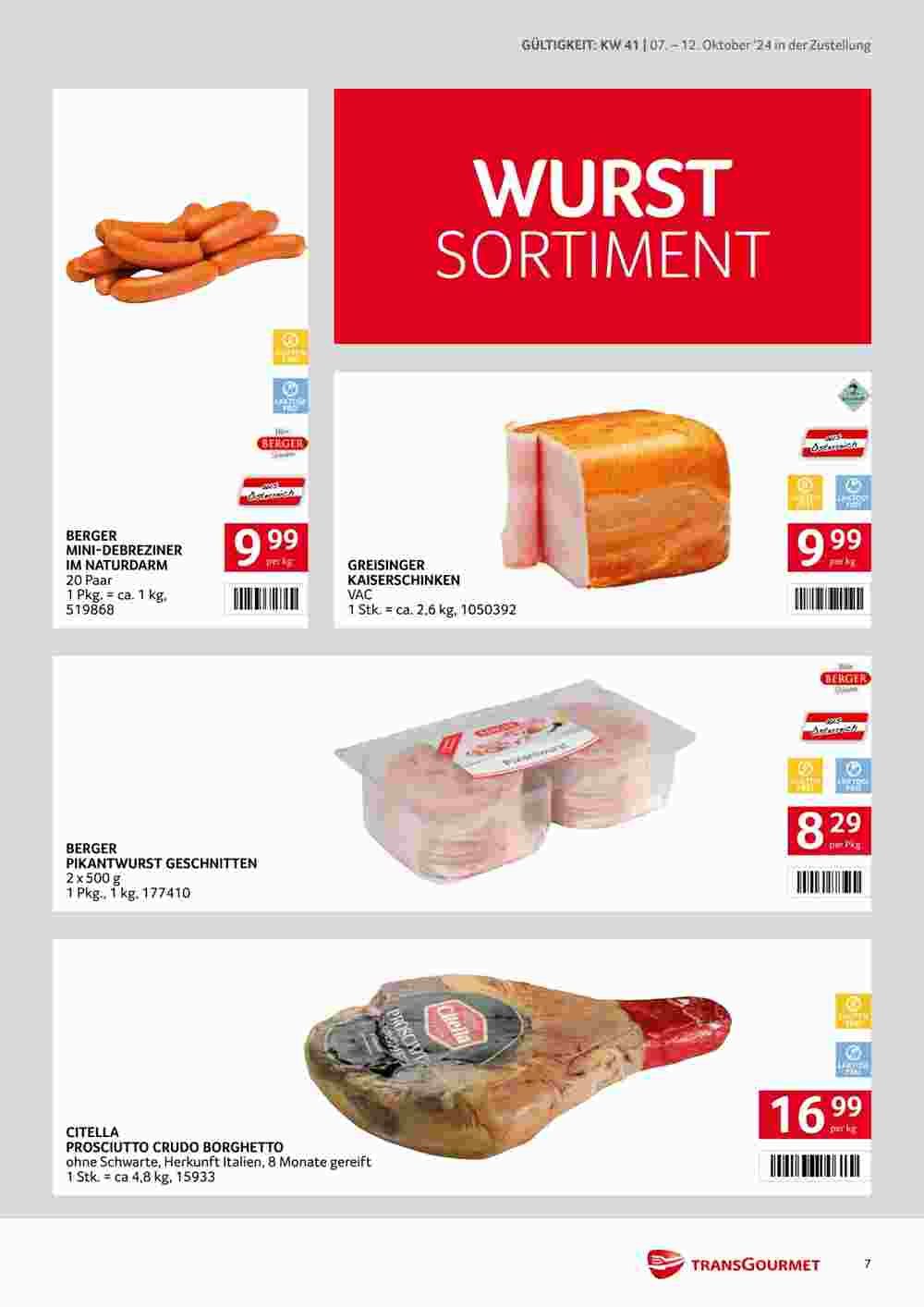 Transgourmet Flugblatt (ab 07.10.2024) - Angebote und Prospekt - Seite 7