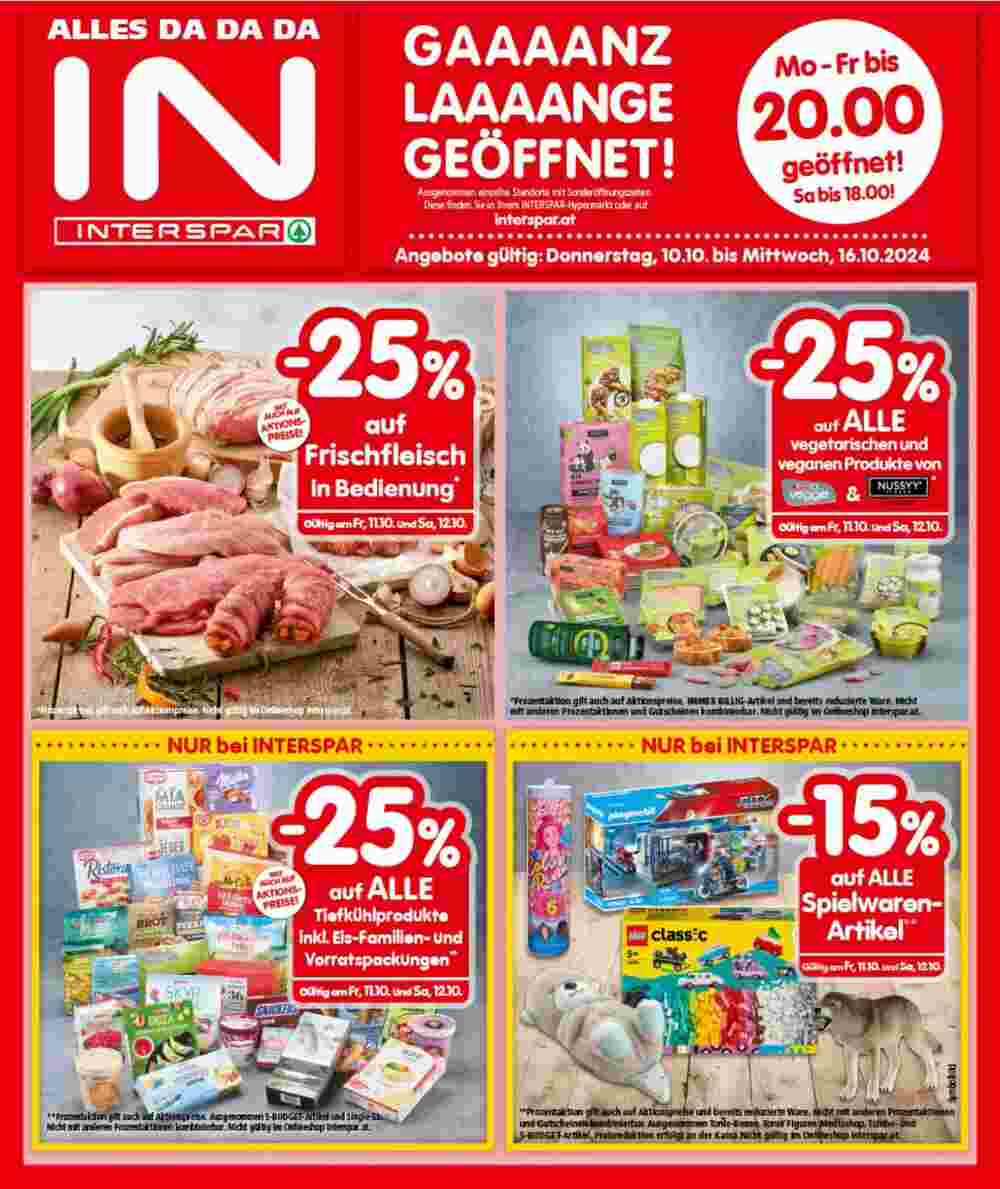 Interspar Flugblatt (ab 10.10.2024) - Angebote und Prospekt - Seite 1