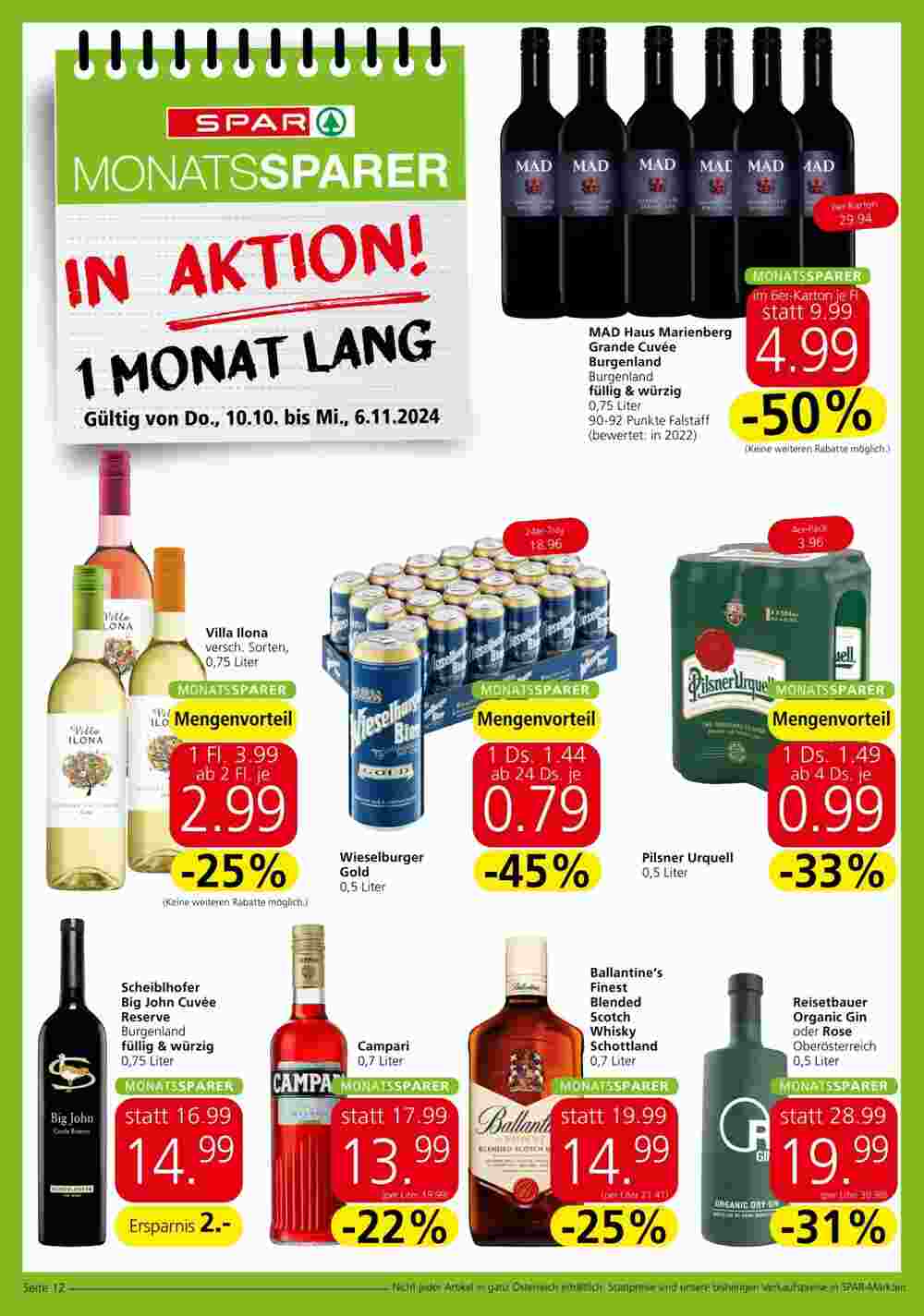 Spar Flugblatt (ab 10.10.2024) - Angebote und Prospekt - Seite 12