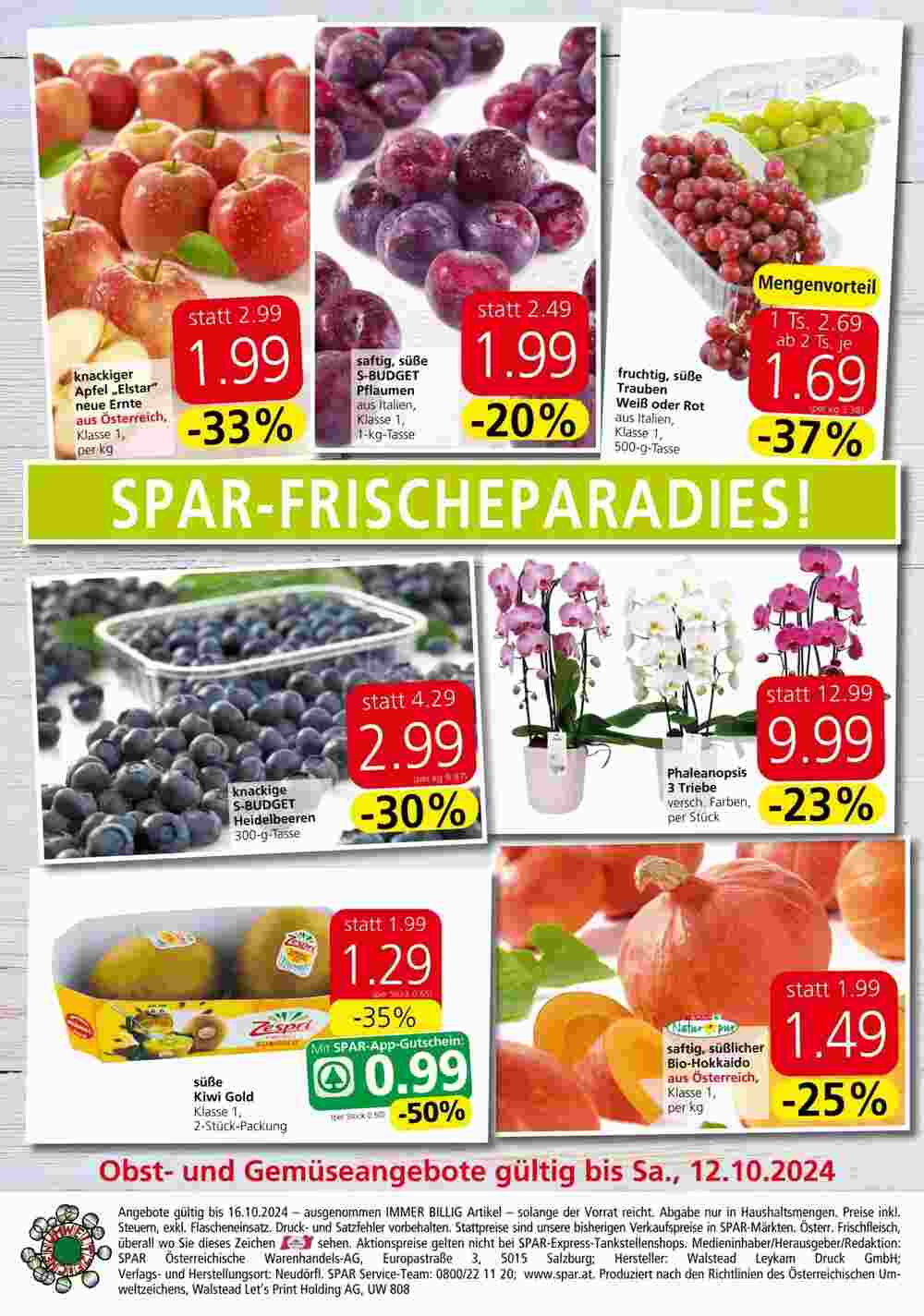 Spar Flugblatt (ab 10.10.2024) - Angebote und Prospekt - Seite 16