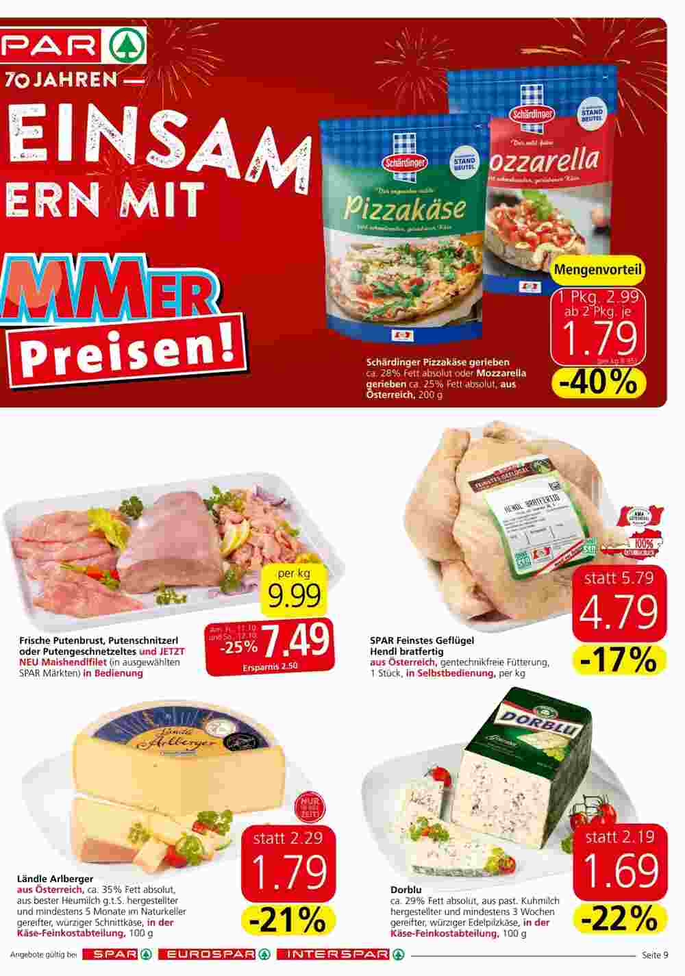 Spar Flugblatt (ab 10.10.2024) - Angebote und Prospekt - Seite 9