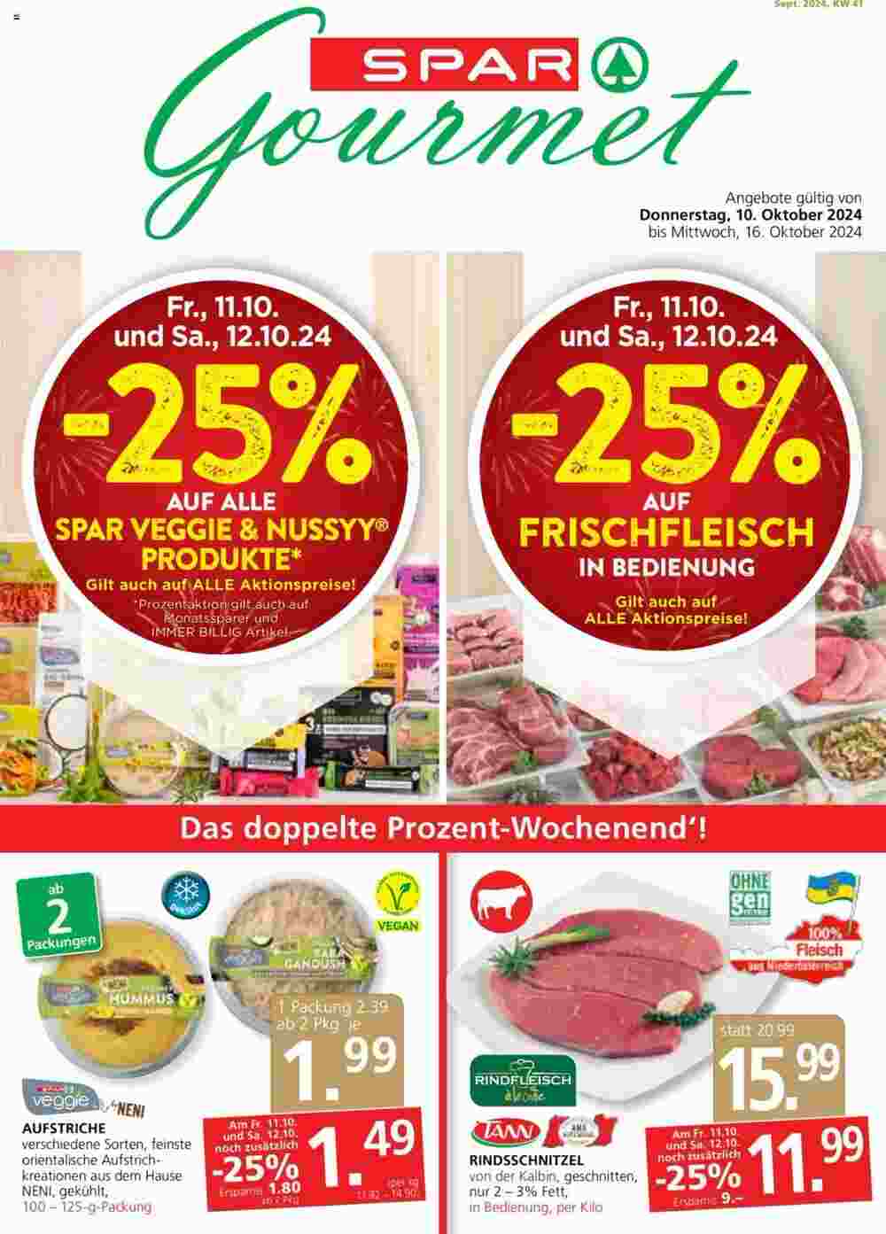 SPAR Gourmet Flugblatt (ab 10.10.2024) - Angebote und Prospekt - Seite 1