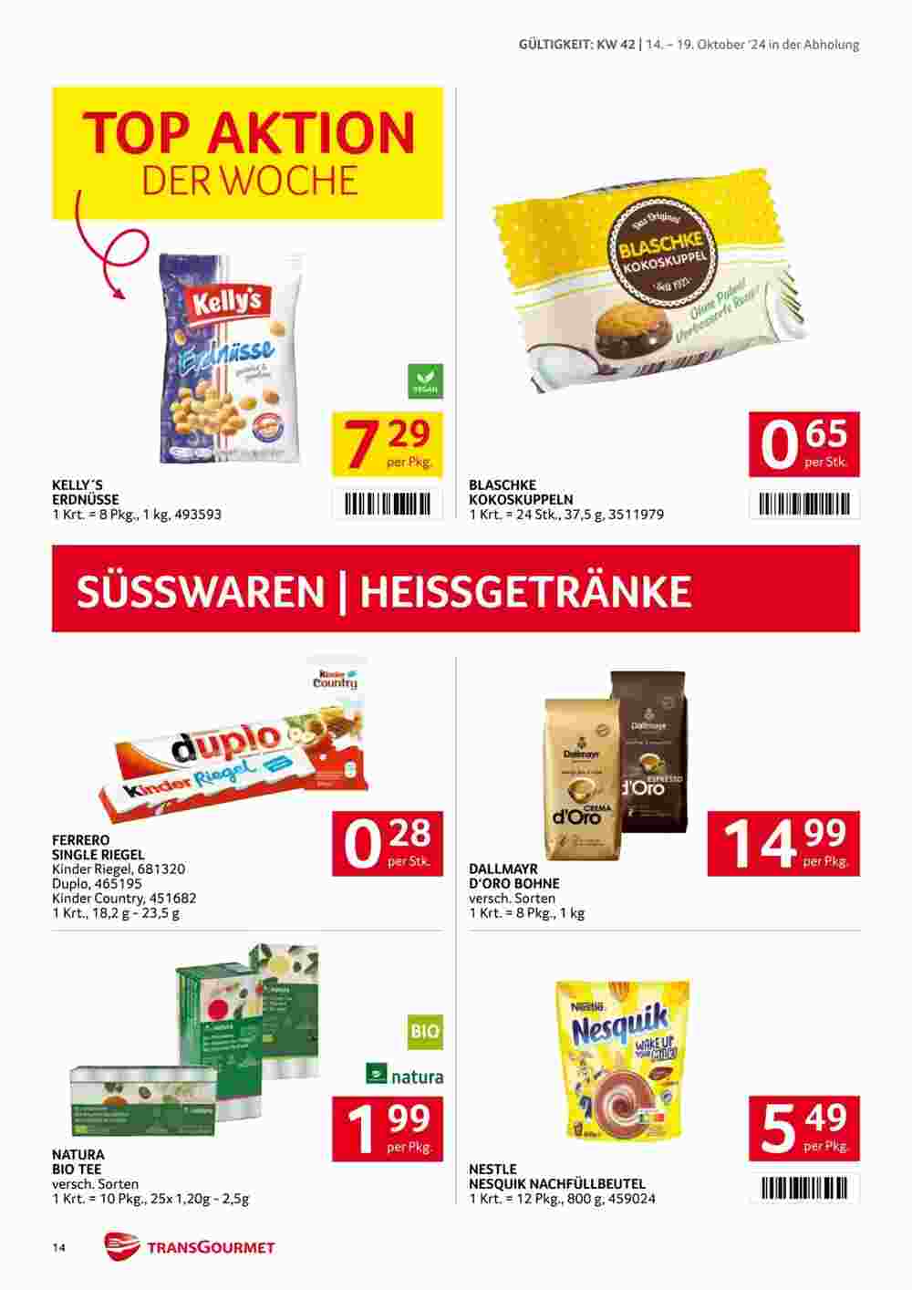 Transgourmet Flugblatt (ab 14.10.2024) - Angebote und Prospekt - Seite 14