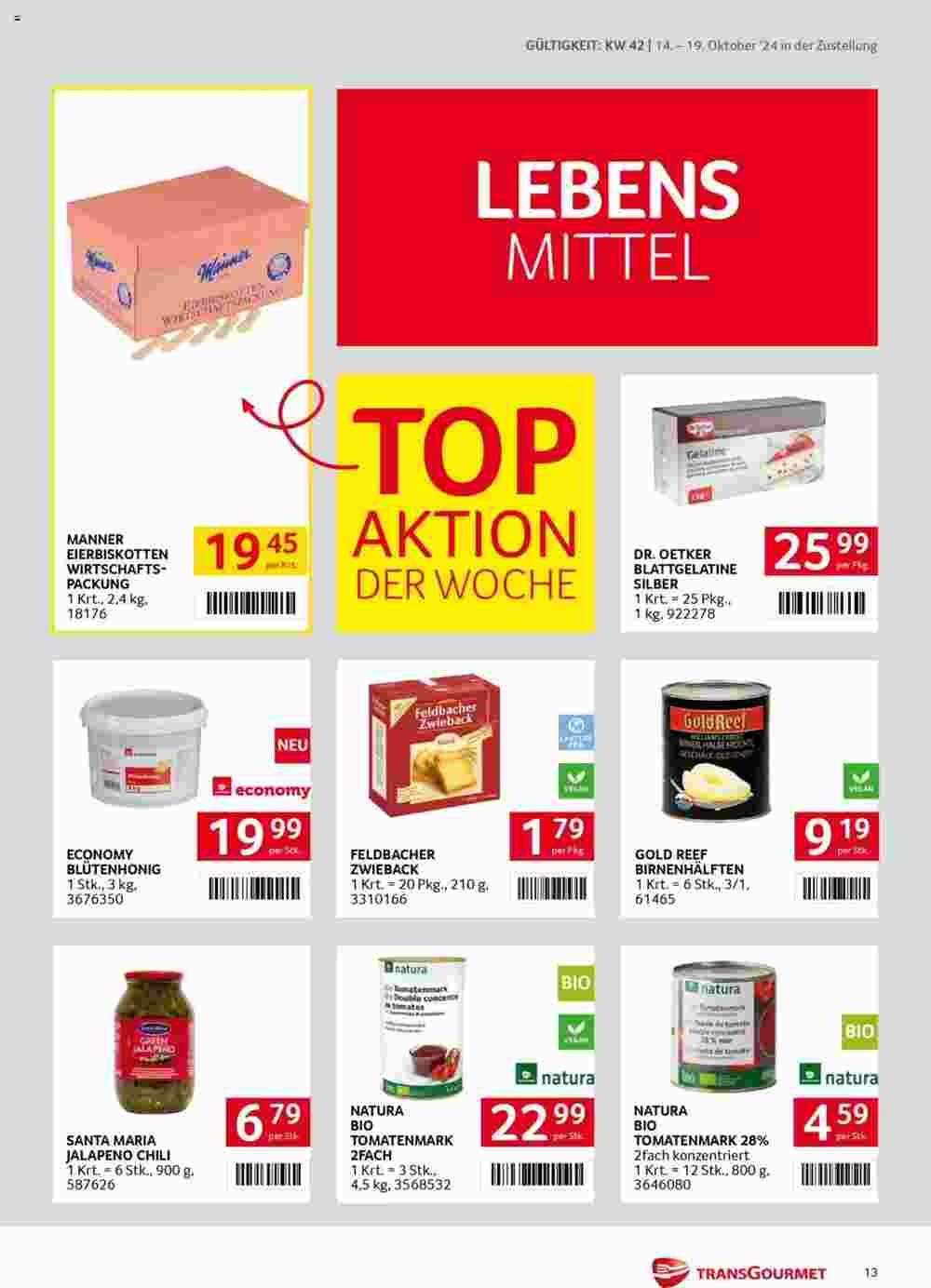 Transgourmet Flugblatt (ab 14.10.2024) - Angebote und Prospekt - Seite 13