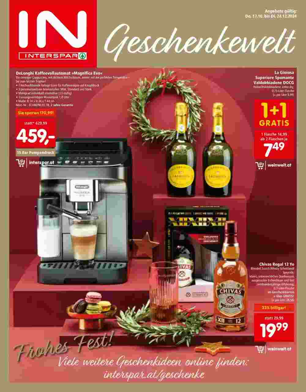 Interspar Restaurant Flugblatt (ab 15.10.2024) - Angebote und Prospekt - Seite 1