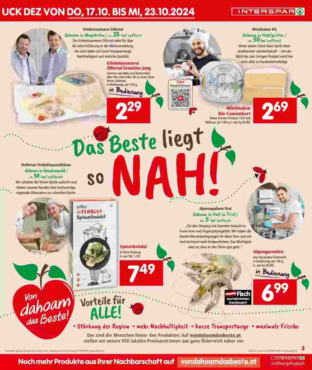 Interspar Restaurant Flugblatt (ab 15.10.2024) - Angebote und Prospekt - Seite 3