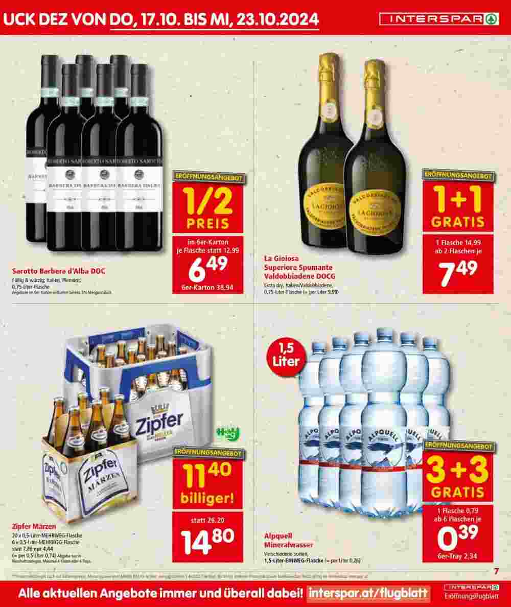 Interspar Restaurant Flugblatt (ab 15.10.2024) - Angebote und Prospekt - Seite 7