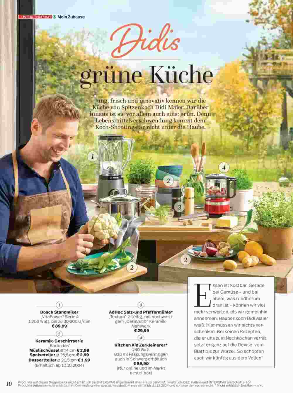 Interspar Restaurant Flugblatt (ab 16.10.2024) - Angebote und Prospekt - Seite 10