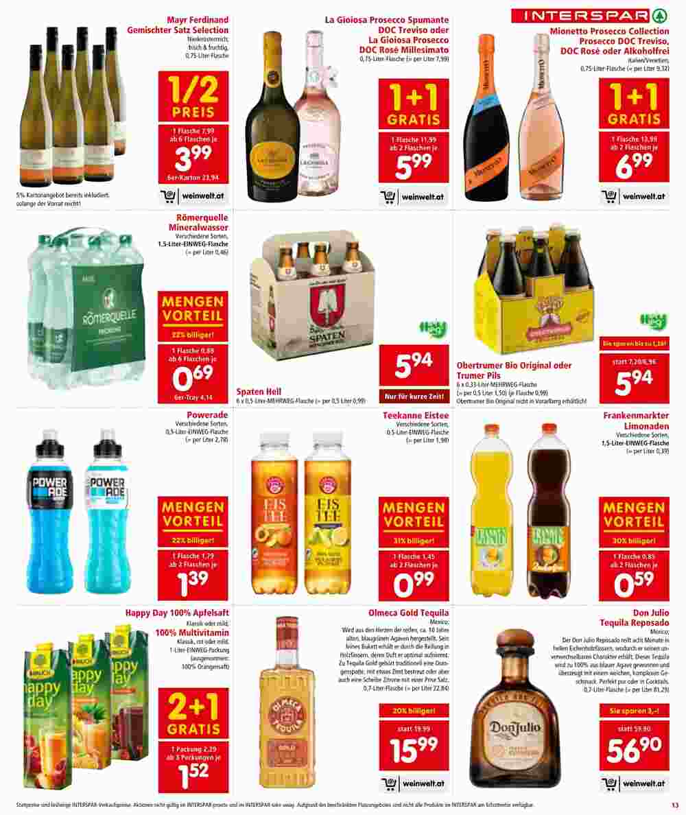 Interspar Restaurant Flugblatt (ab 17.10.2024) - Angebote und Prospekt - Seite 13