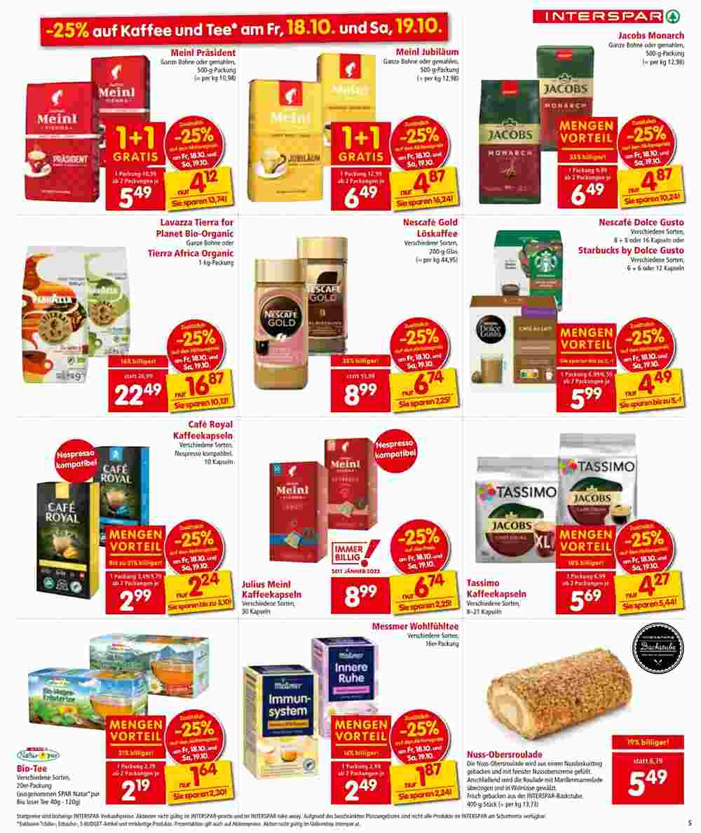 Interspar Restaurant Flugblatt (ab 17.10.2024) - Angebote und Prospekt - Seite 5