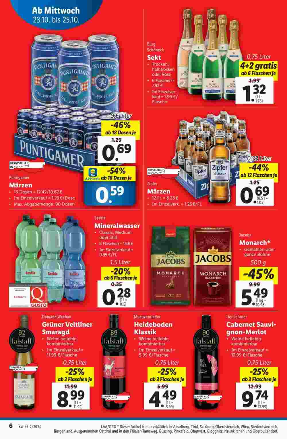 Lidl Flugblatt (ab 23.10.2024) - Angebote und Prospekt - Seite 6