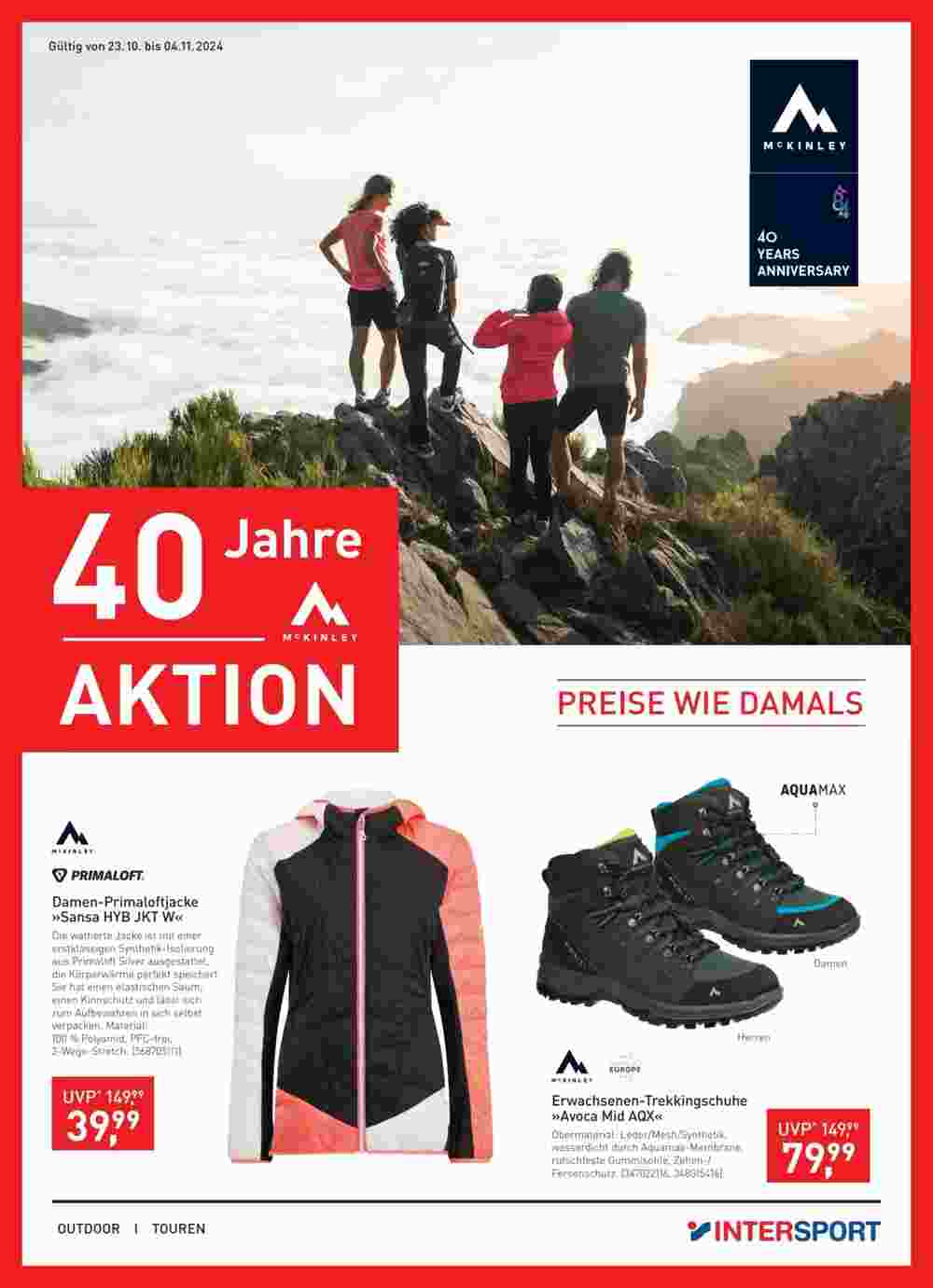 Intersport Flugblatt (ab 23.10.2024) - Angebote und Prospekt - Seite 1