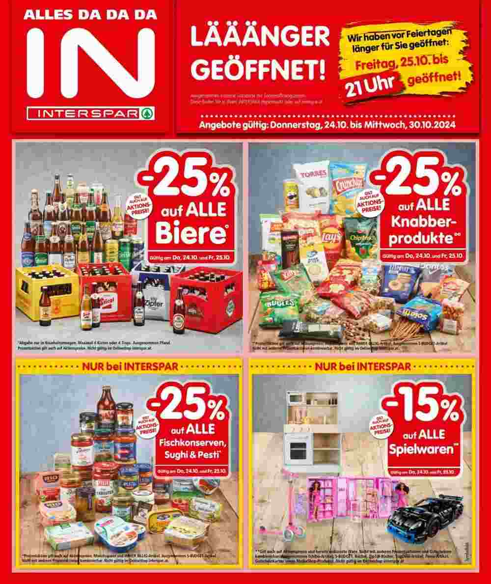 Interspar Flugblatt (ab 24.10.2024) - Angebote und Prospekt - Seite 1