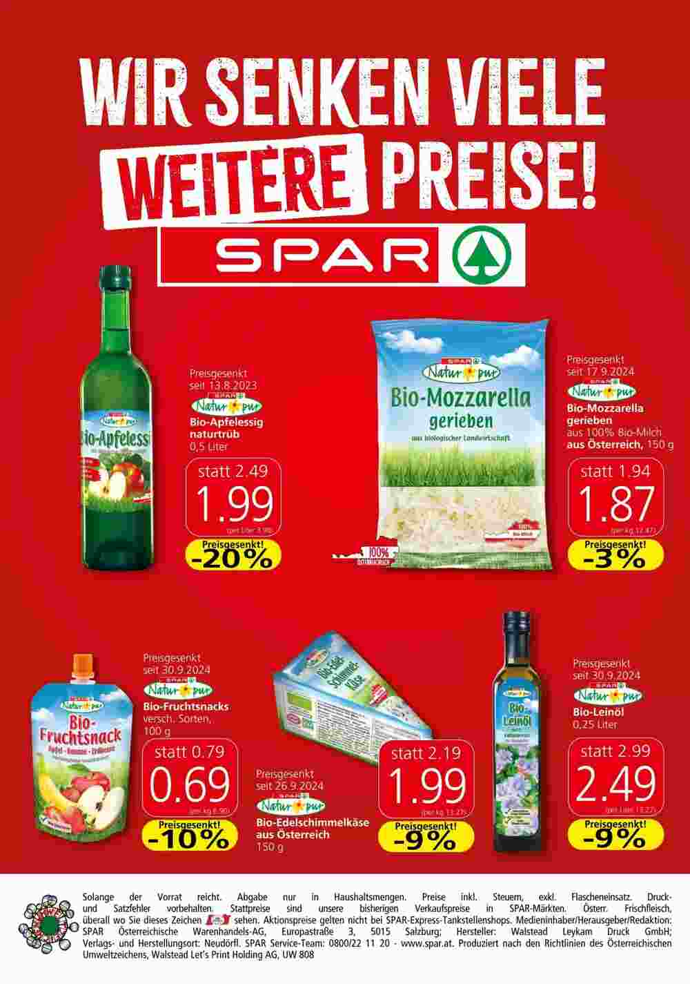 Spar Flugblatt (ab 24.10.2024) - Angebote und Prospekt - Seite 16