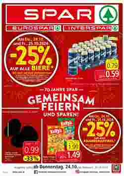 Spar Flugblatt (ab 24.10.2024) - Angebote und Prospekt