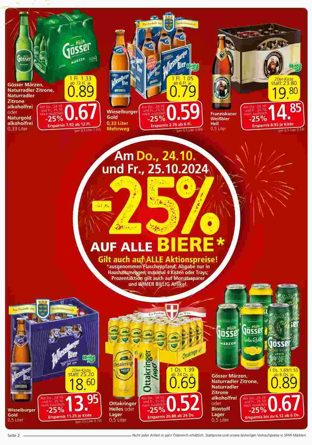 Spar Flugblatt (ab 24.10.2024) - Angebote und Prospekt - Seite 2