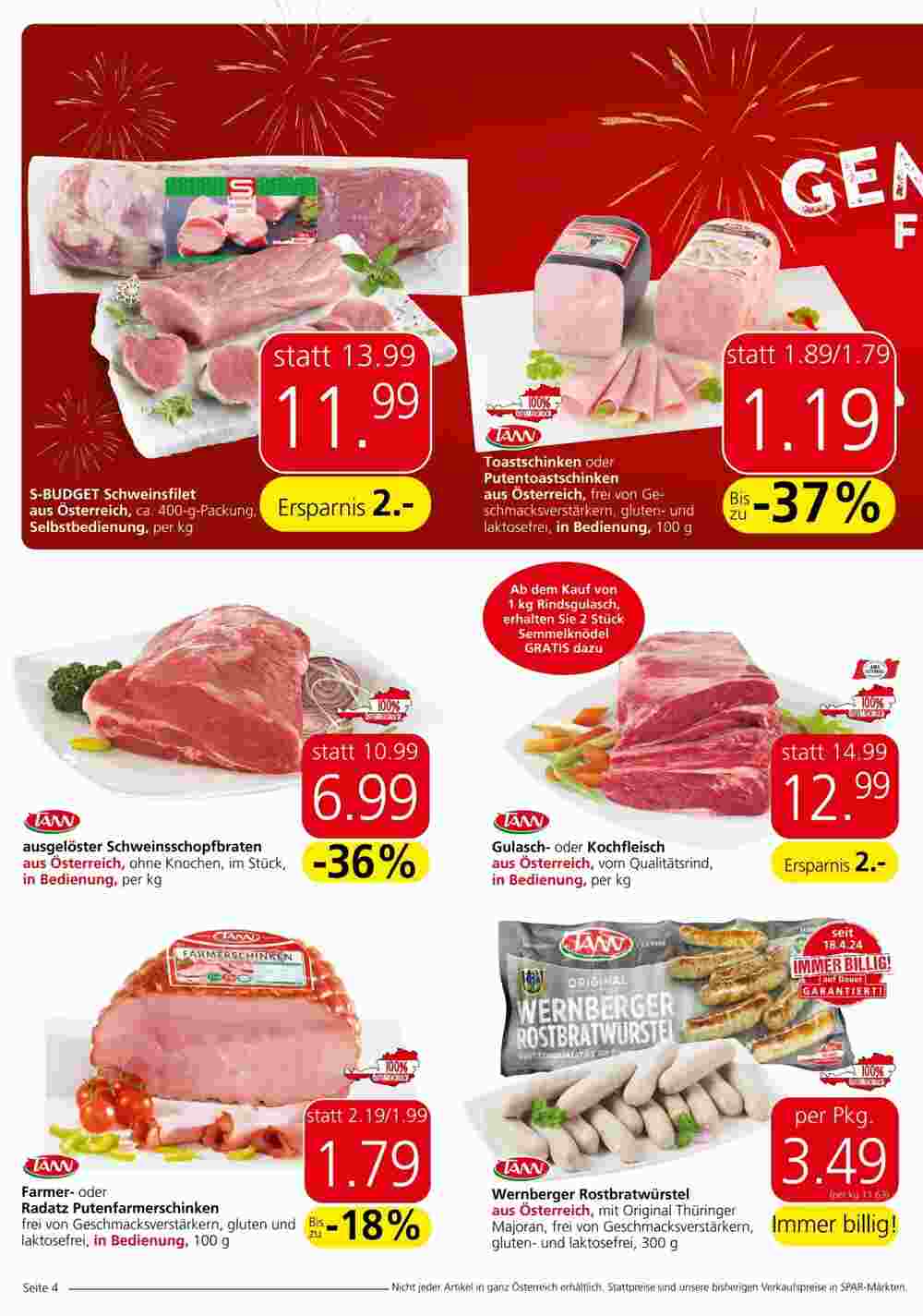 Spar Flugblatt (ab 24.10.2024) - Angebote und Prospekt - Seite 4