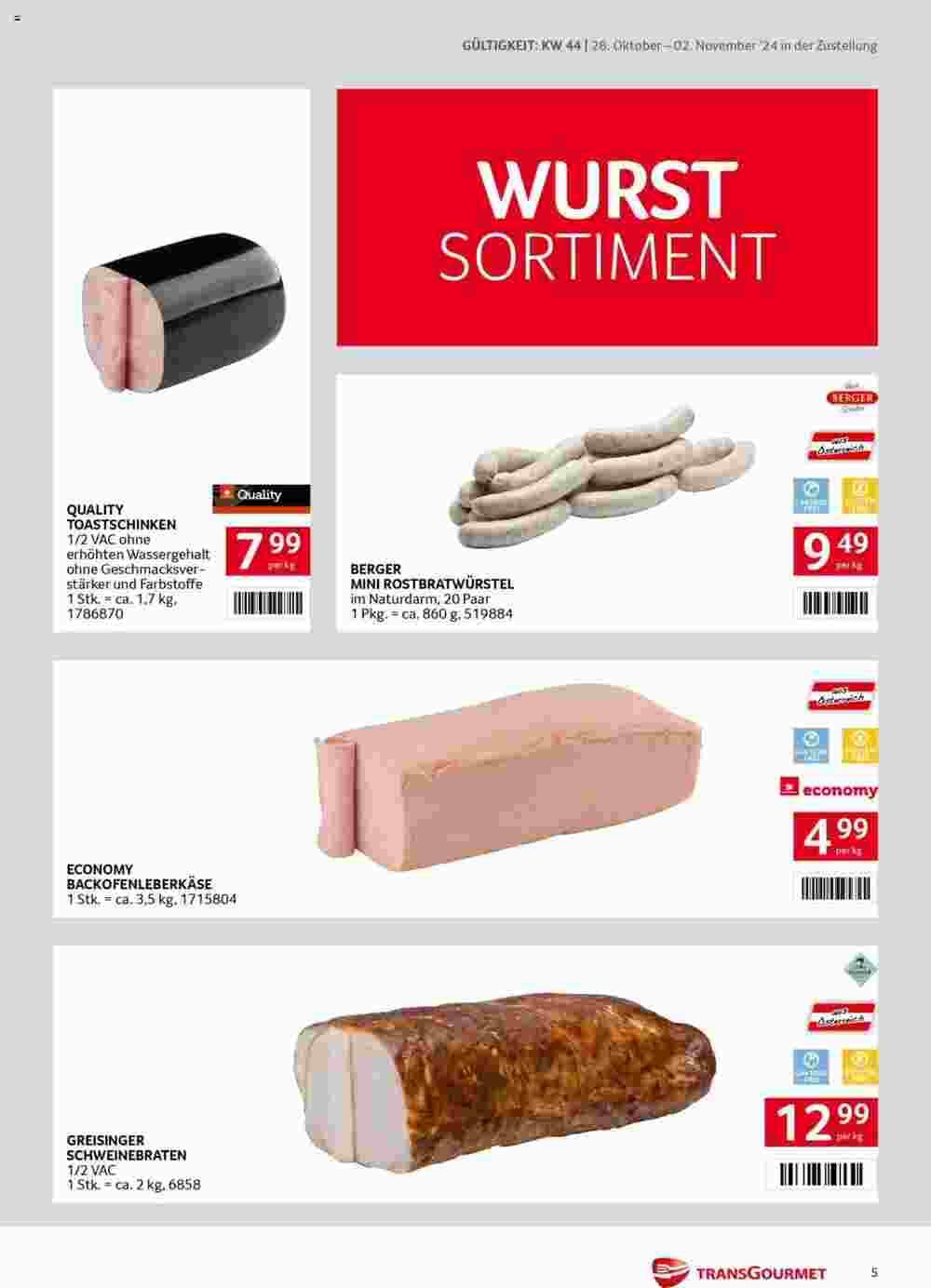 Transgourmet Flugblatt (ab 28.10.2024) - Angebote und Prospekt - Seite 5