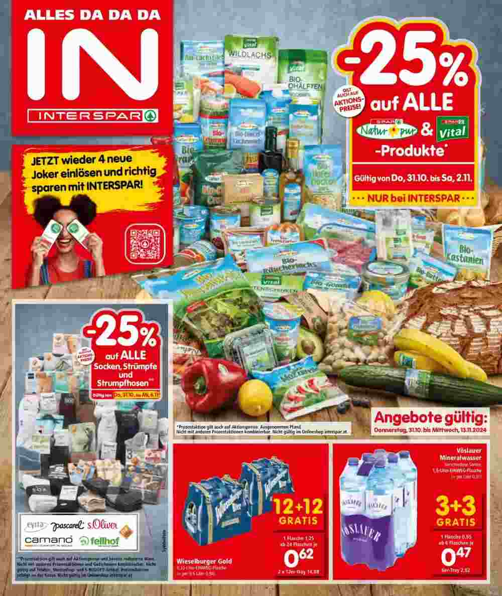 Interspar Flugblatt (ab 31.10.2024) - Angebote und Prospekt - Seite 1