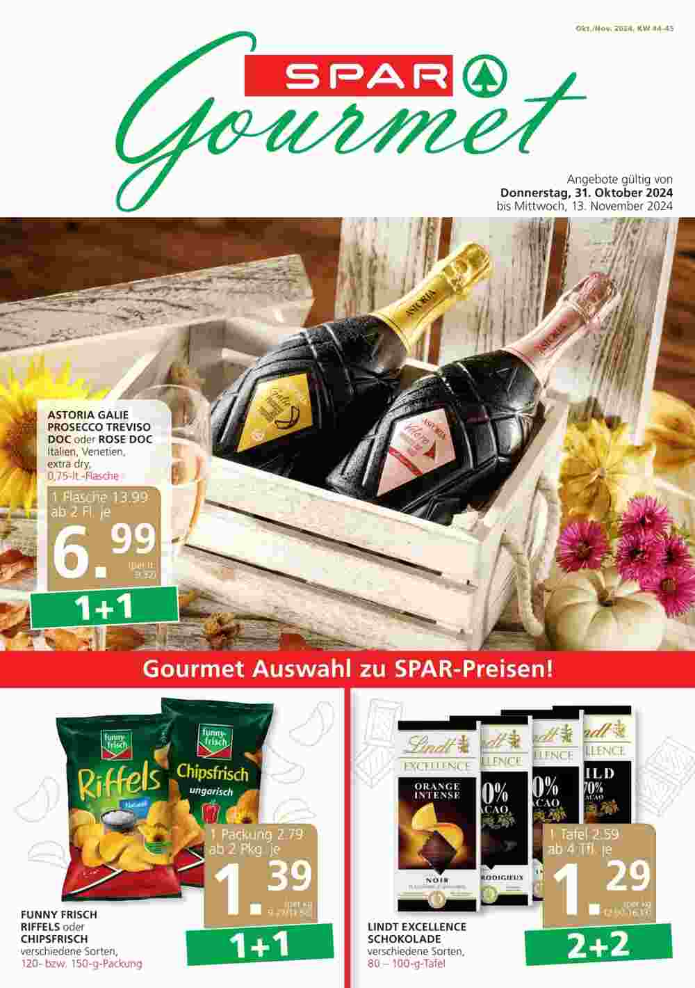 SPAR Gourmet Flugblatt (ab 31.10.2024) - Angebote und Prospekt - Seite 1