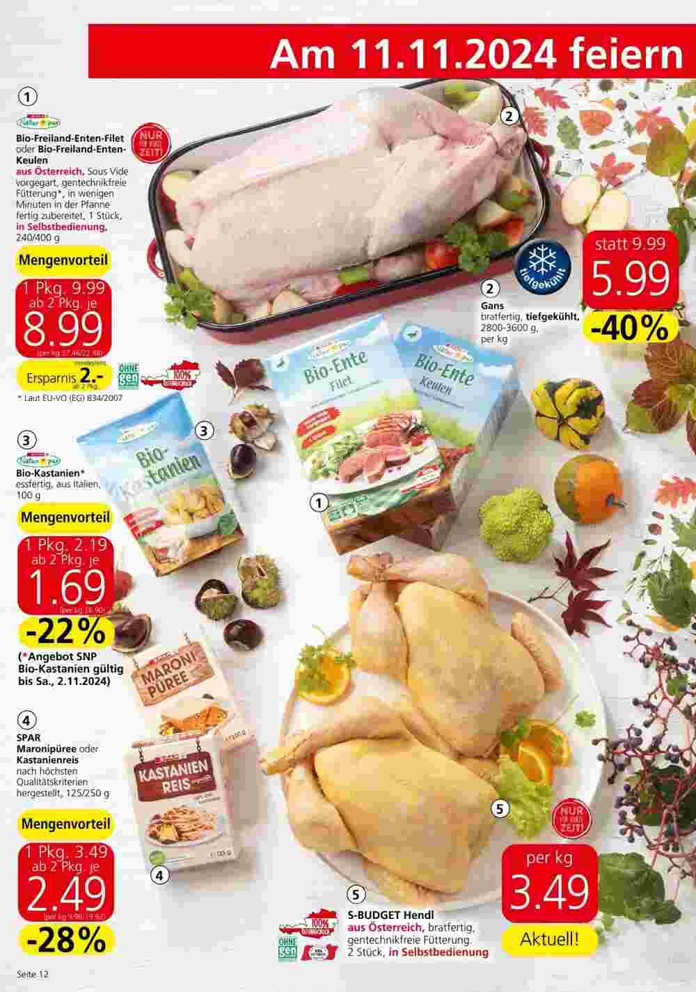 Spar Flugblatt (ab 31.10.2024) - Angebote und Prospekt - Seite 12