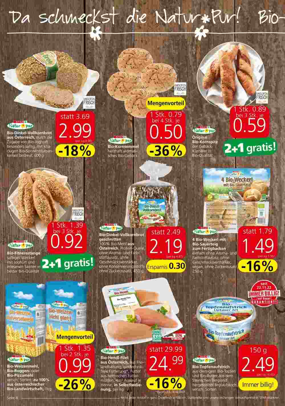 Spar Flugblatt (ab 31.10.2024) - Angebote und Prospekt - Seite 8