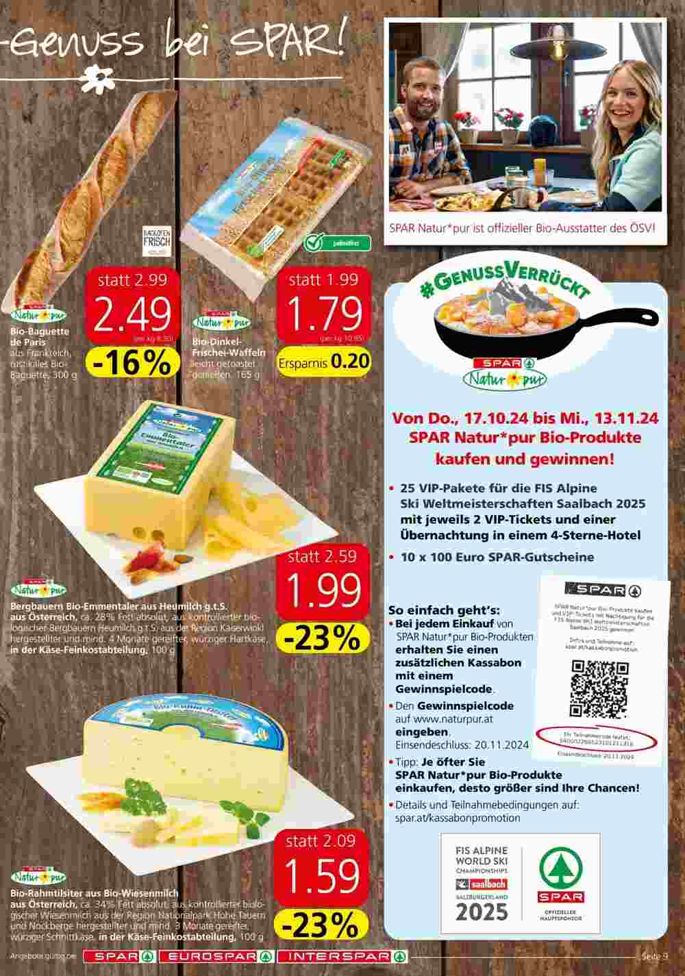 Spar Flugblatt (ab 31.10.2024) - Angebote und Prospekt - Seite 9