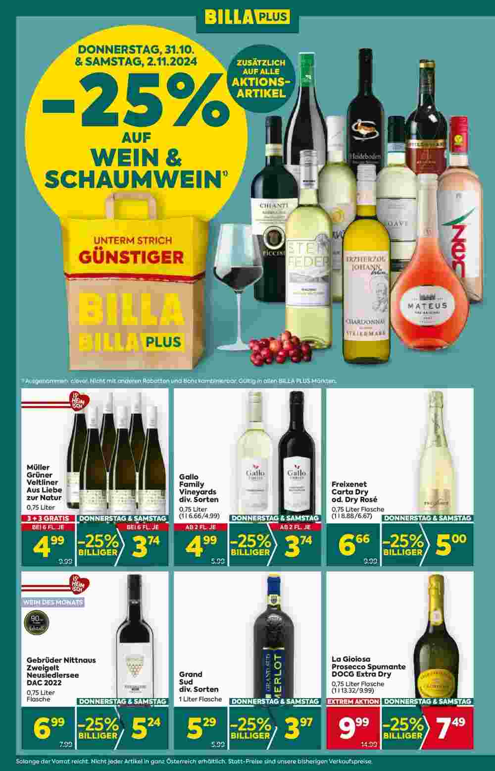 Billa Flugblatt (ab 31.10.2024) - Angebote und Prospekt - Seite 2