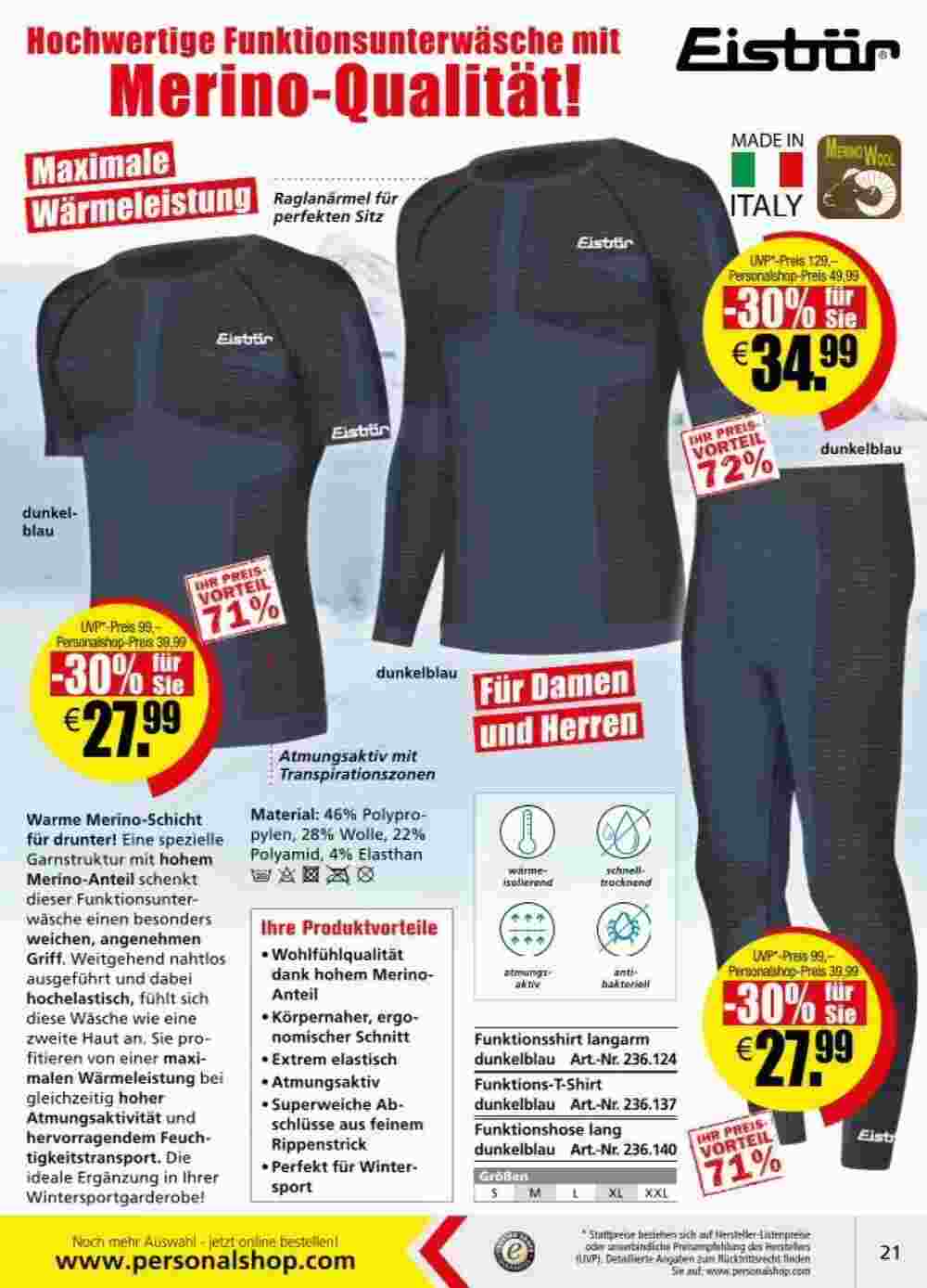 Personalshop Flugblatt (ab 01.11.2024) - Angebote und Prospekt - Seite 21