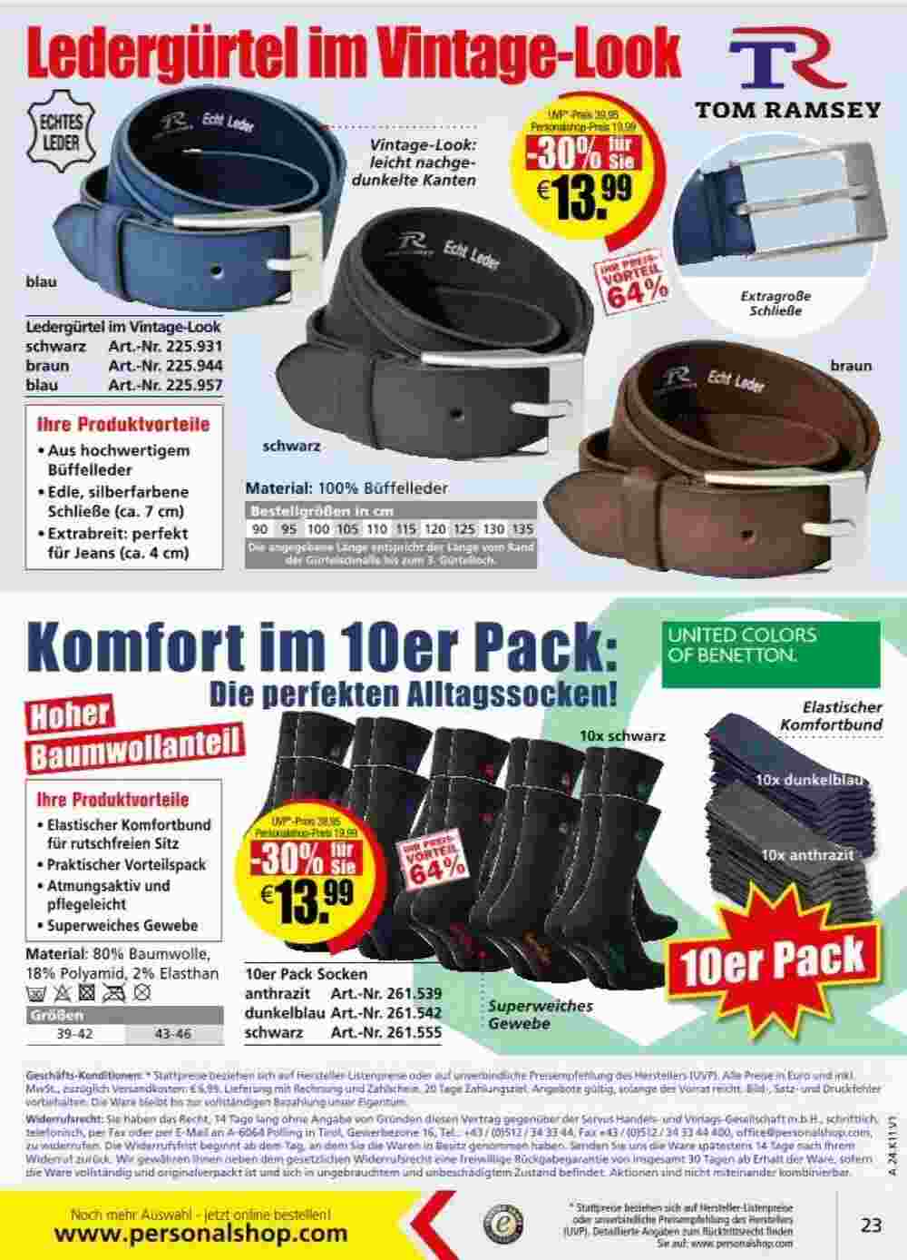 Personalshop Flugblatt (ab 01.11.2024) - Angebote und Prospekt - Seite 23