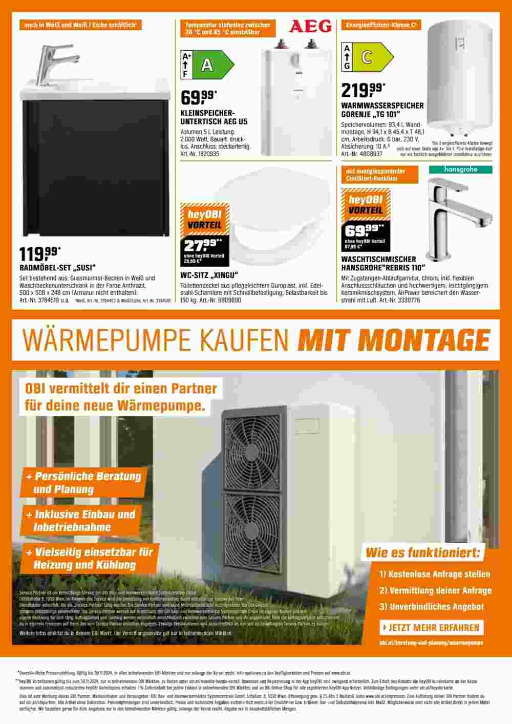 OBI Flugblatt (ab 01.11.2024) - Angebote und Prospekt - Seite 22