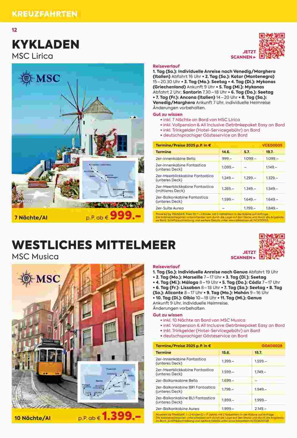 Billa Reisen Flugblatt (ab 05.11.2024) - Angebote und Prospekt - Seite 12