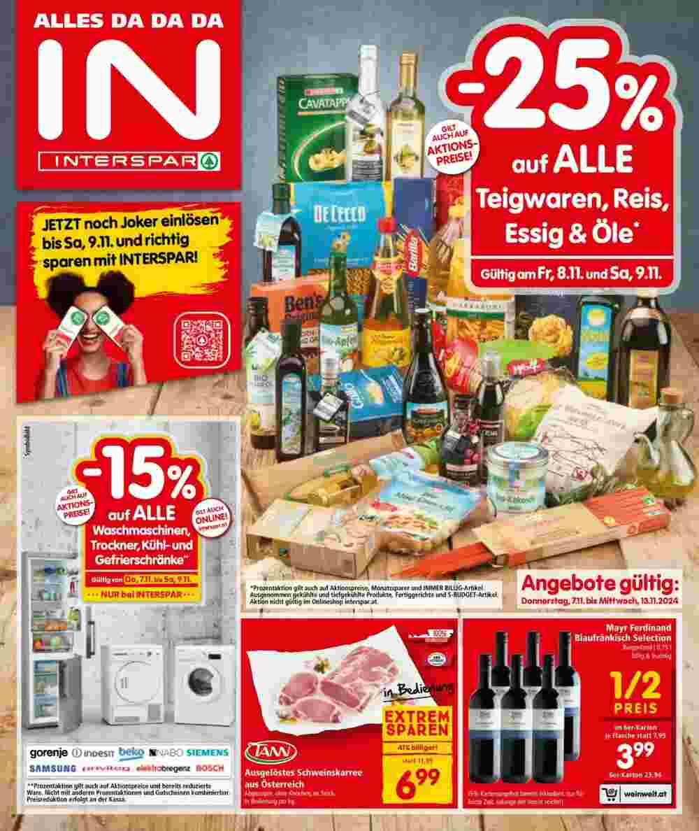 Interspar Flugblatt (ab 07.11.2024) - Angebote und Prospekt - Seite 1