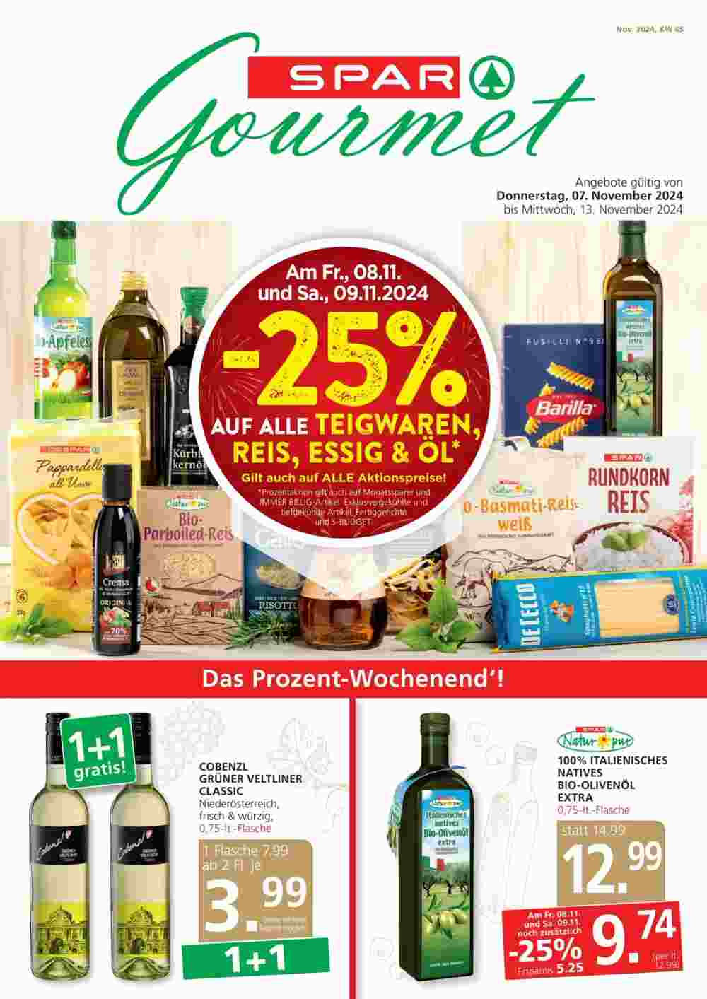 SPAR Gourmet Flugblatt (ab 07.11.2024) - Angebote und Prospekt - Seite 1