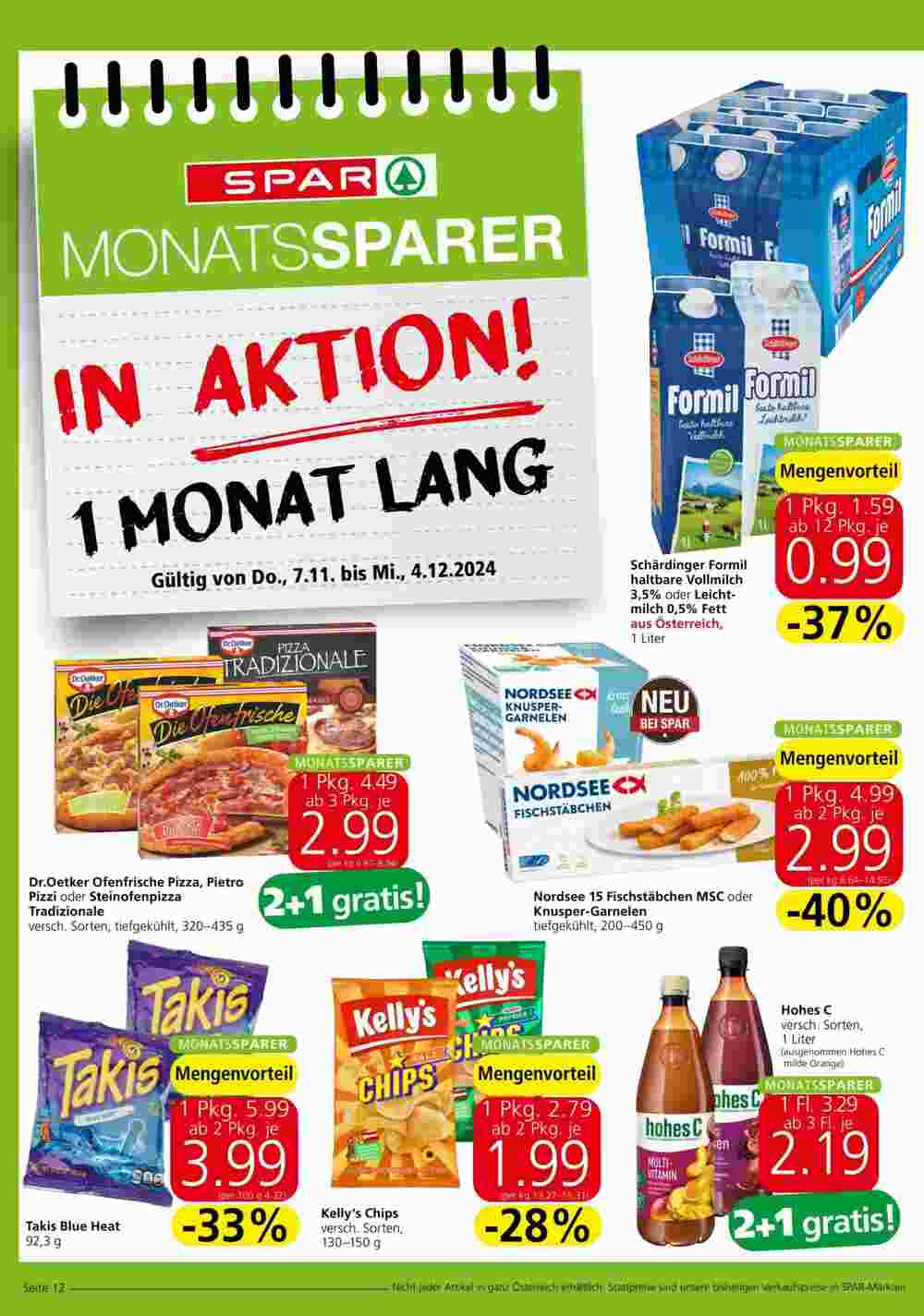 Spar Flugblatt (ab 07.11.2024) - Angebote und Prospekt - Seite 1