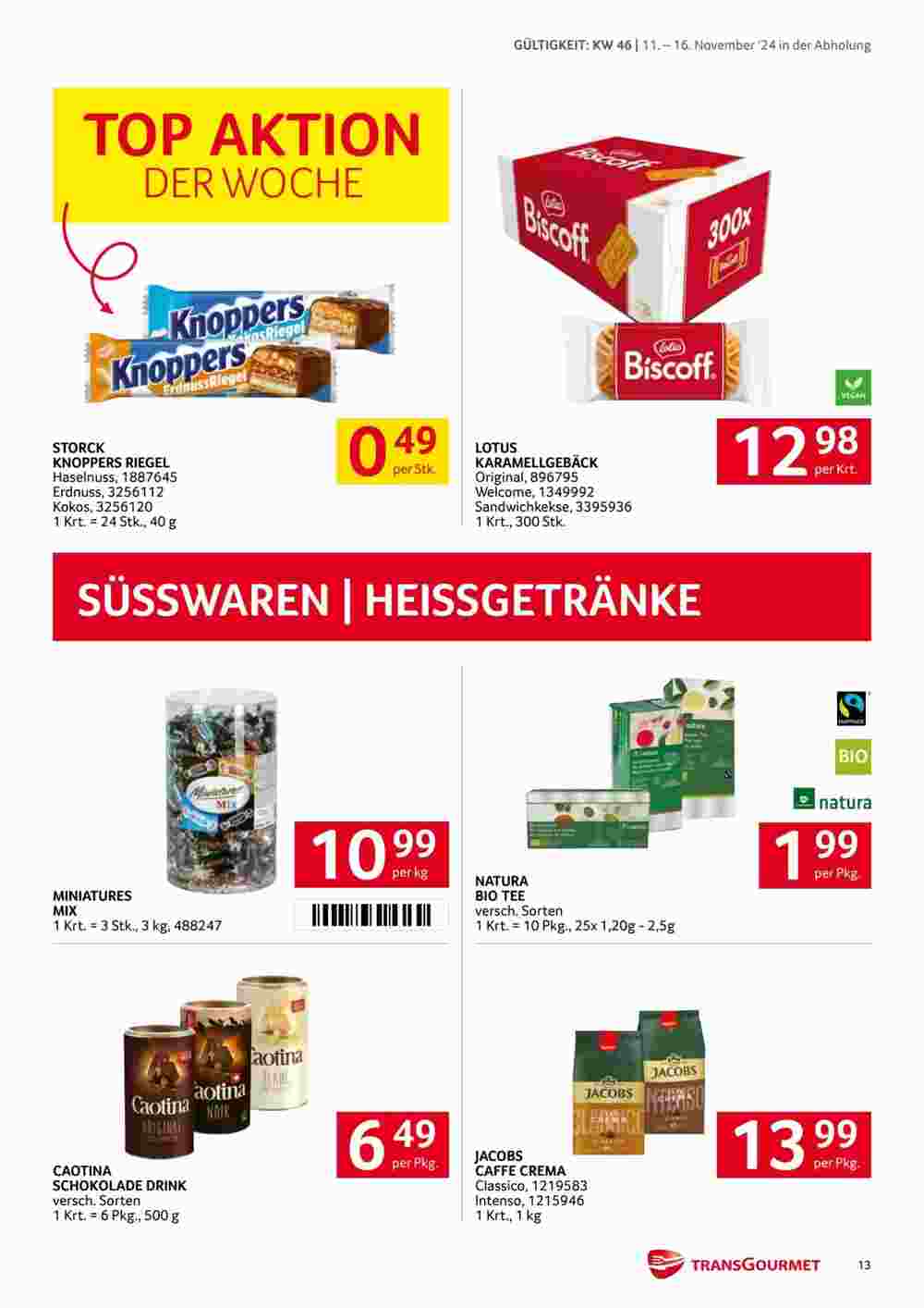 Transgourmet Flugblatt (ab 11.11.2024) - Angebote und Prospekt - Seite 13