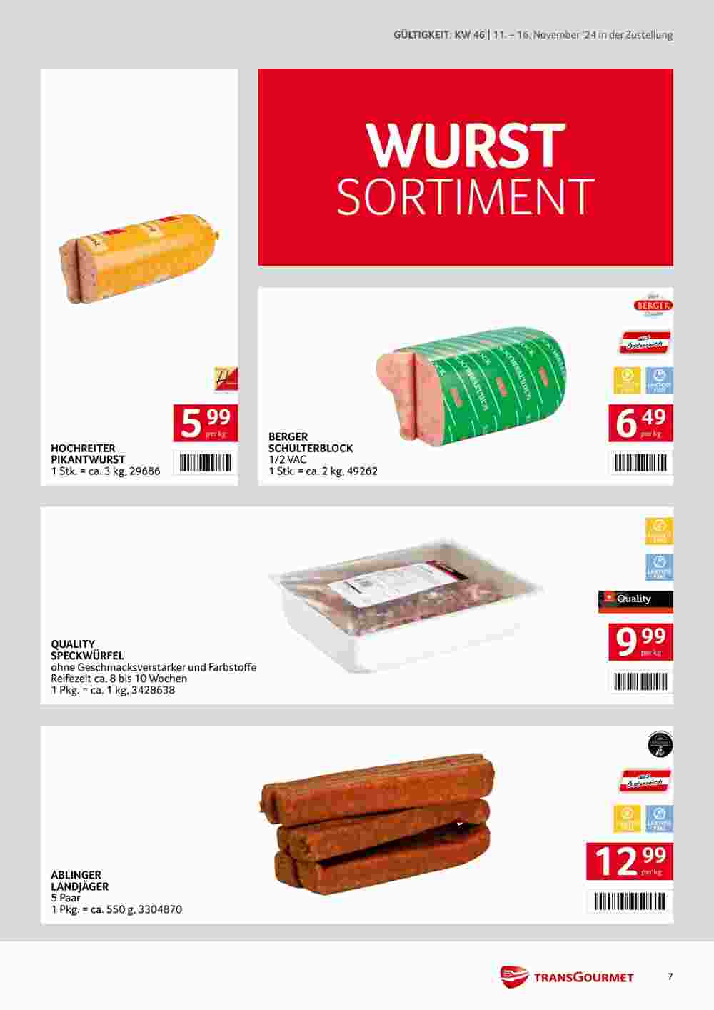 Transgourmet Flugblatt (ab 11.11.2024) - Angebote und Prospekt - Seite 7