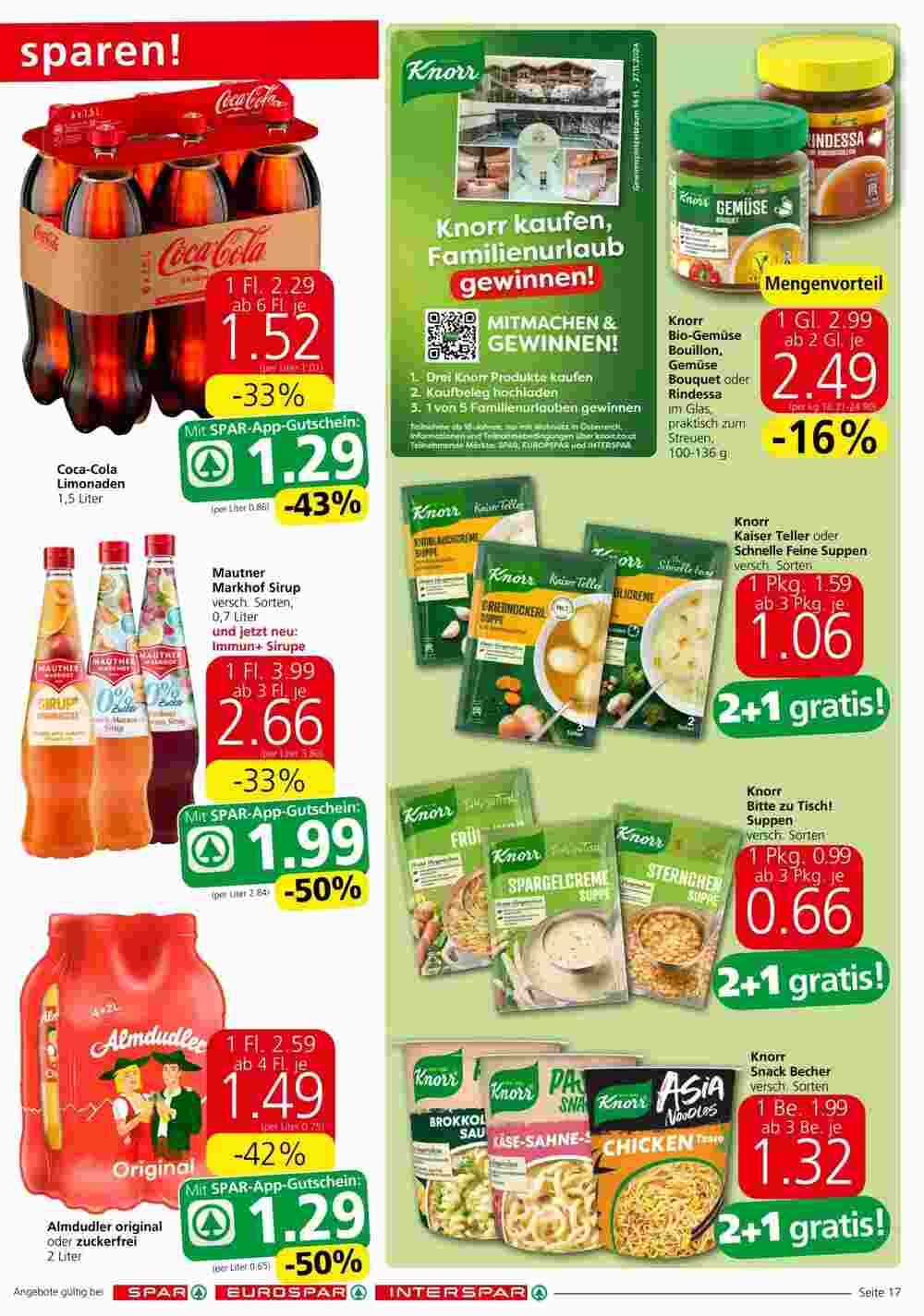 Spar Flugblatt (ab 14.11.2024) - Angebote und Prospekt - Seite 17