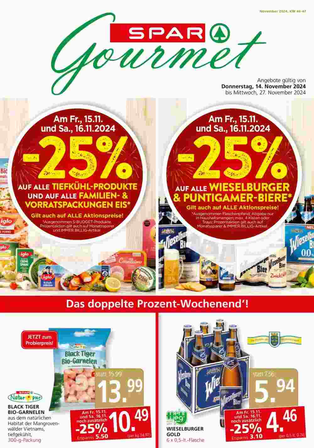 SPAR Gourmet Flugblatt (ab 14.11.2024) - Angebote und Prospekt - Seite 1