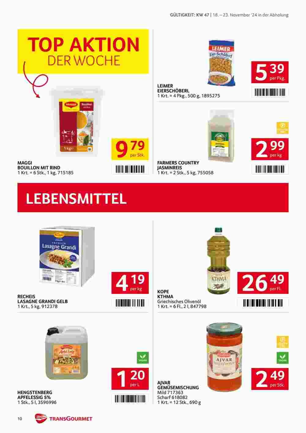 Transgourmet Flugblatt (ab 18.11.2024) - Angebote und Prospekt - Seite 10