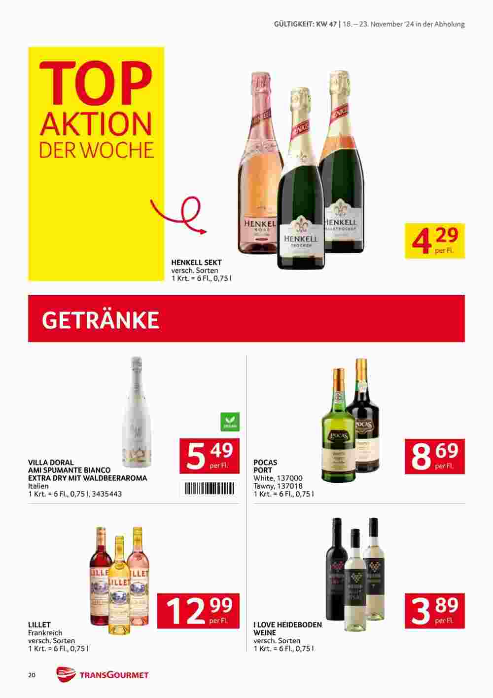 Transgourmet Flugblatt (ab 18.11.2024) - Angebote und Prospekt - Seite 20