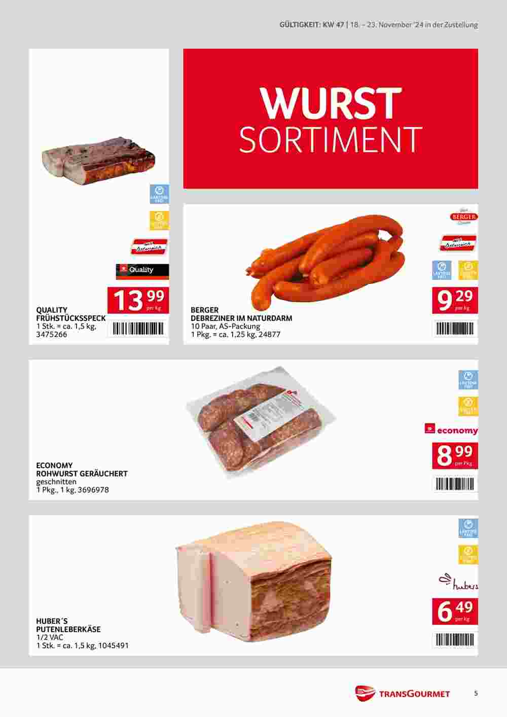 Transgourmet Flugblatt (ab 18.11.2024) - Angebote und Prospekt - Seite 5