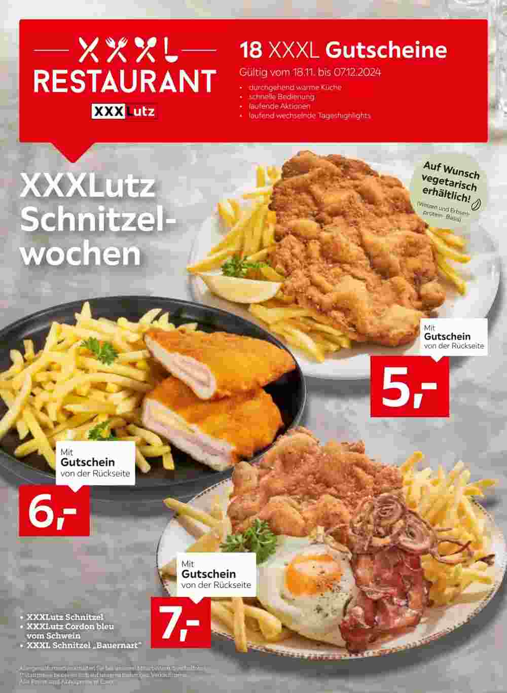 XXXLutz Flugblatt (ab 18.11.2024) - Angebote und Prospekt - Seite 1