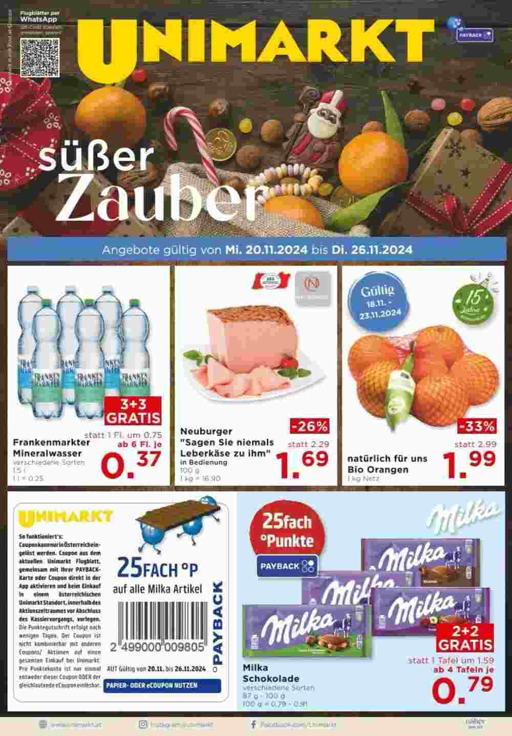 Unimarkt Flugblatt (ab 20.11.2024) - Angebote und Prospekt - Seite 1